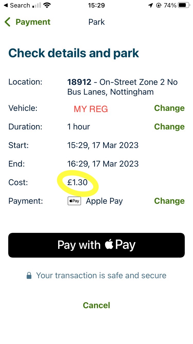 The pricing page has no 'convenience fee' listed