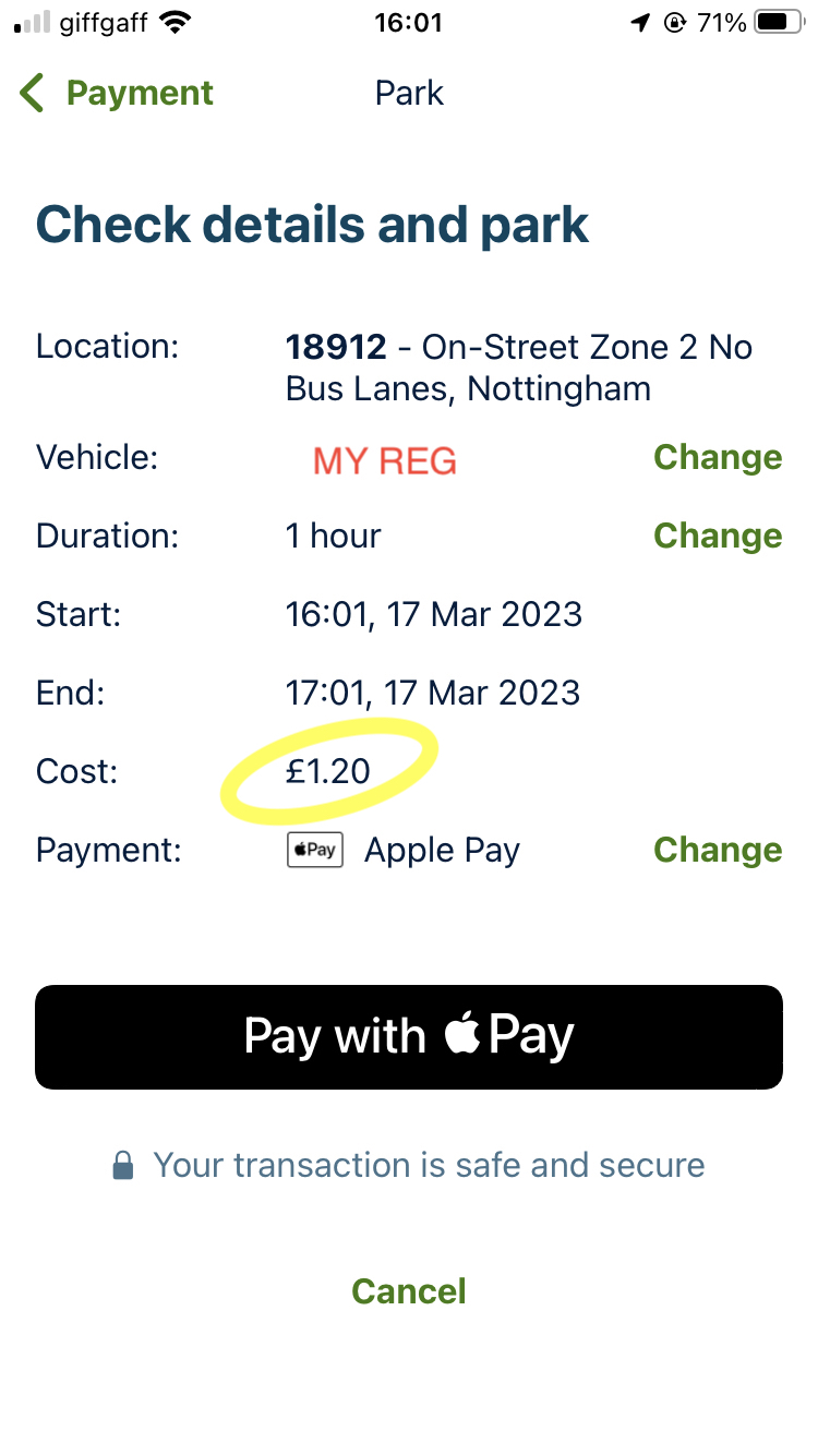 The pricing page has no 'convenience fee' listed